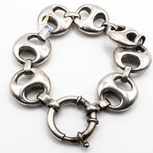 Lote siguiente: Pulsera de Plata Maciza con Cierre Marinero - 20cm