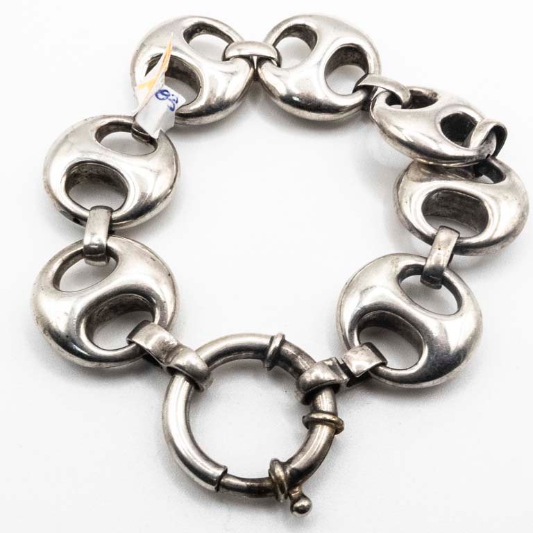 Pulsera de Plata Maciza con Cierre Marinero - 20cm