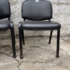 Par de Sillas de Oficina con Asiento y Respaldo de Pantazote Negro - imagen 8