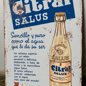 Lote siguiente: Cartel Metálico Decorativo Citral Salus Vintage