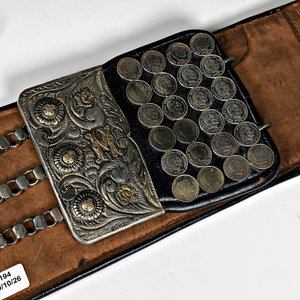 Cinto Criollo Herradura con Cadenillas, Caballo y Monedas Antiguas - imagen 4