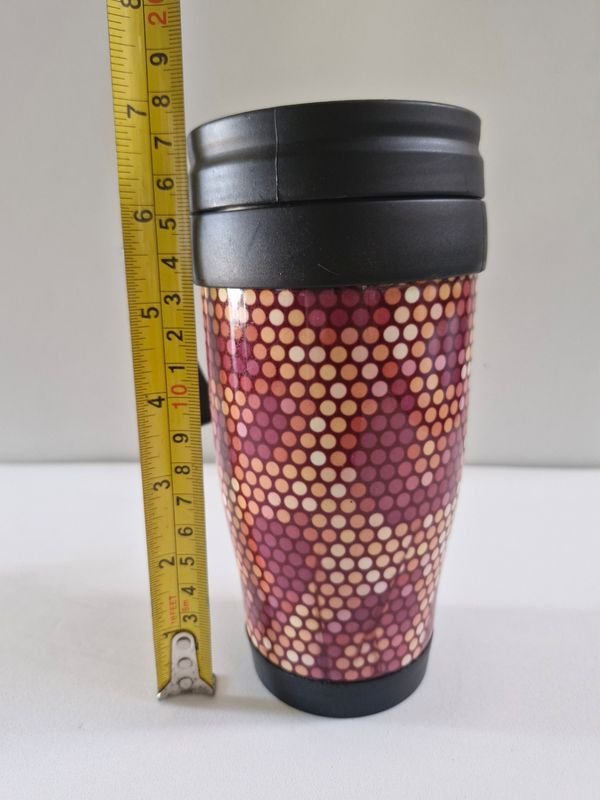 Vaso térmico de cerámica con patrón de puntos - imagen 2