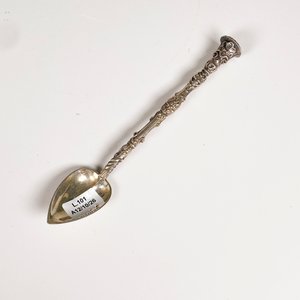 Cuchara Antigua de Colección en Plata con Cabo Labrado - imagen 2