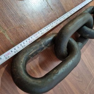 Dos Tramos de Cadena Industrial de Hierro Macizo - imagen 3