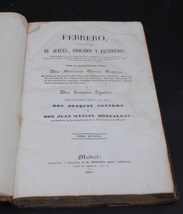 Libro de Jueces, Abogados y Escribanos de 1845 - imagen 3