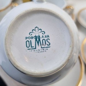 Juego de Servicio de Porcelana Olmos Blanco con Detalles Dorados - 25 Piezas - imagen 7
