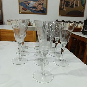 Copas de Cristal Tallado Estilo Cáliz Acampanado - imagen 1