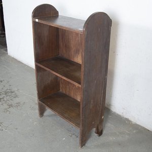 Estantería Biblioteca Baja de Madera Oscura - imagen 3