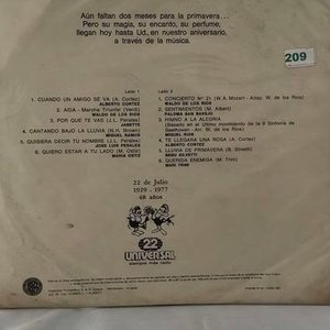 Vinilo "Música en Flor" Varios Intérpretes Hispavox - imagen 2