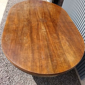 Mesa Oval Grande de Madera con Base - imagen 4