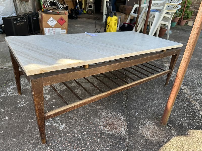 Mesa Ratona con tapa de mármol, estilo americano - imagen 6