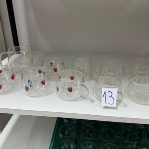 Set de 14 Tazas de Vidrio con Diseños y Adornos de Madera - imagen 2