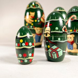 Matrioska Navideña con Osos, Gatos y Regalos - imagen 2
