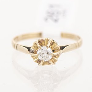 Anillo Solitario Oro 18k con Brillante Central - imagen 1