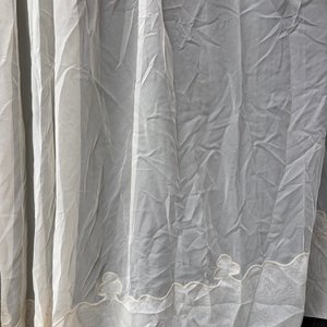 Cortina Voile Blanca con Borde Decorativo 190x170 cm - imagen 3