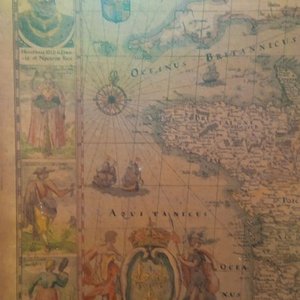 mapa antiguo enmarcado - imagen 3