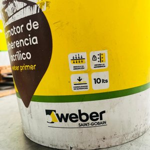 Lote x2 Baldes Weber Promotor de Adherencia Acrílico 10 L - imagen 2