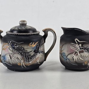 Juego de Café Japonés Dragonware con Dragones y Detalles Dorados - imagen 5
