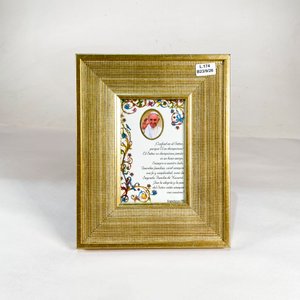 Dos Piezas Religiosas: Recitado Papa Francisco Enmarcado y Loza "Ángel y Virgen" - imagen 3