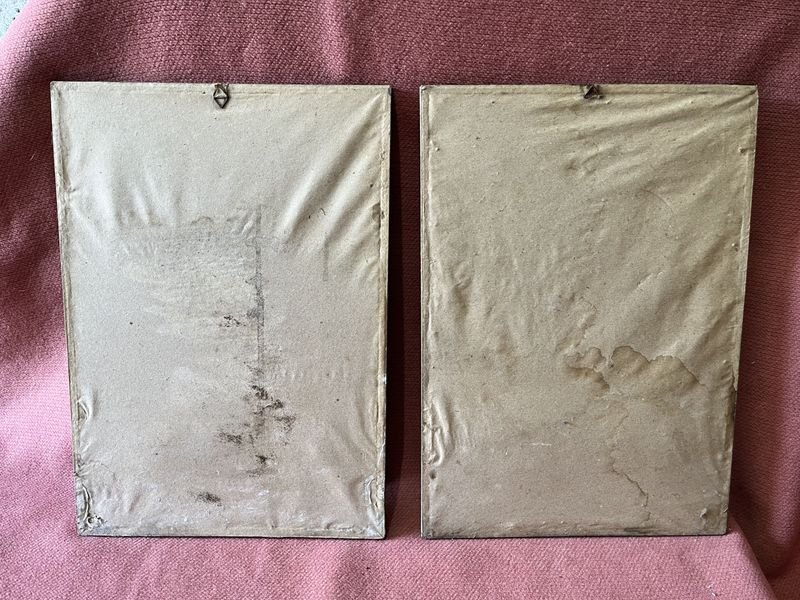 Dos grabados enmarcados con vidrio - Medida 42x29cm - imagen 2
