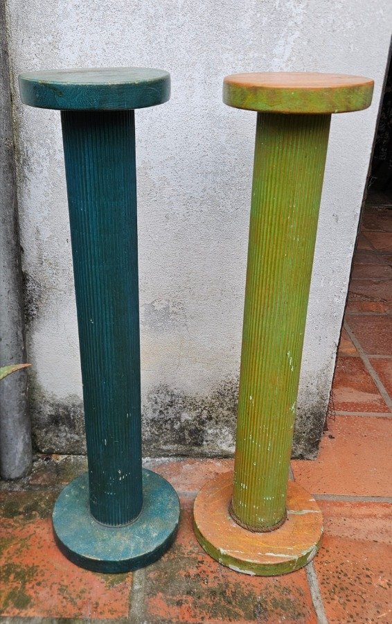 Par de Pedestales Decorativos Vintage