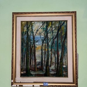 Lote anterior: Cuadro Pintura "Motivo Bosque" con Marco Dorado