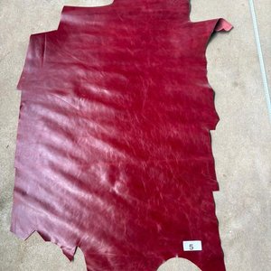 Lote de Cuero Natural Napa Rojo Borravino - imagen 4