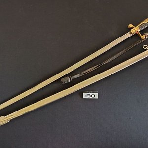 Sable de Oficial Militar Uruguayo Estilo Prusiano con Vaina y Dragona - imagen 2