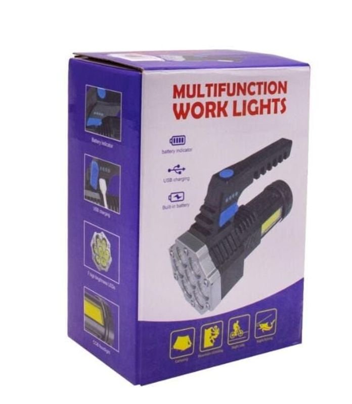 Linterna LED de alta calidad con 7 focos y recargable - imagen 2