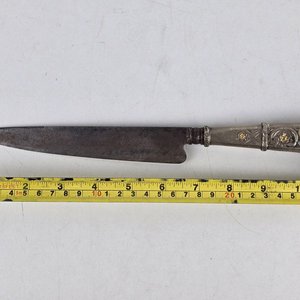 Cuchillo Criollo Franz Wenk con Mango de Platería Criolla y Vaina de Cuero - imagen 6