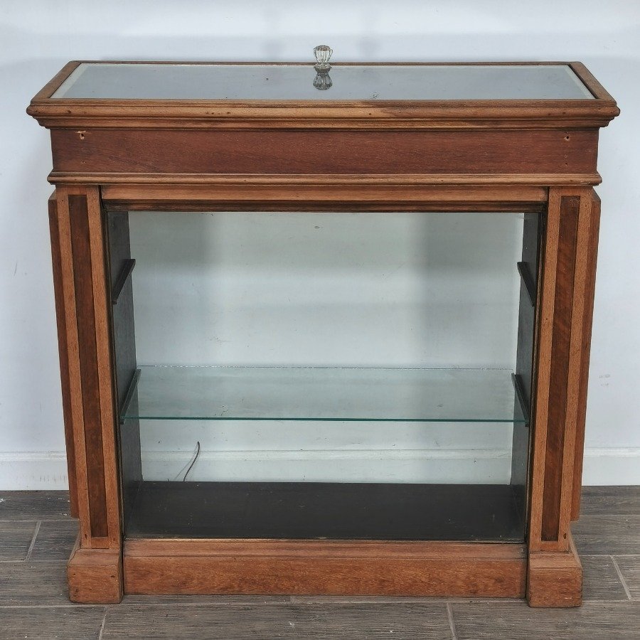 Vitrina de madera con tapa abatible de vidrio - imagen 2