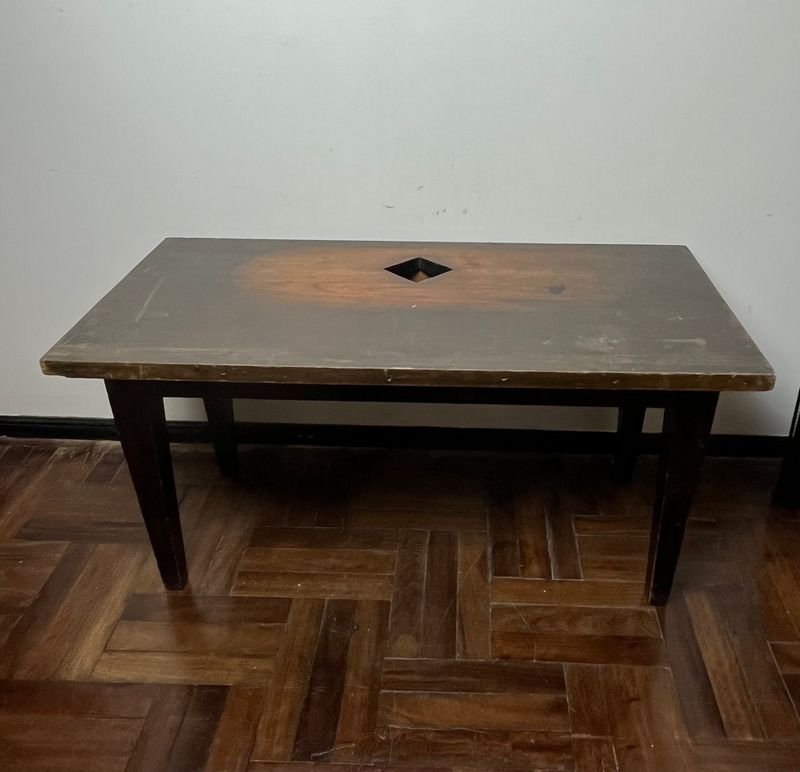 Mesa ratona de madera con diseño antiguo - imagen 6