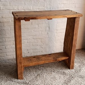 Mesa de Arrime Rústica de Madera Maciza - imagen 4