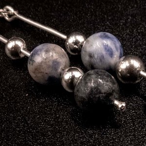 Aros de Plata 950 con Azurita - imagen 2