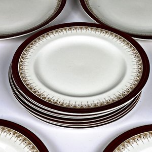 Doce Platos de Loza Inglesa Alfred Meakin "Kindel" - imagen 3