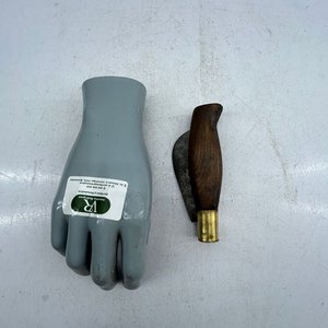 Navaja Francesa Antigua Hoja Acero Carbono Mango Madera - imagen 5