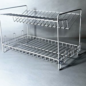 Dos Escurridores de Platos de Alambre Blanco de Dos Niveles - imagen 1