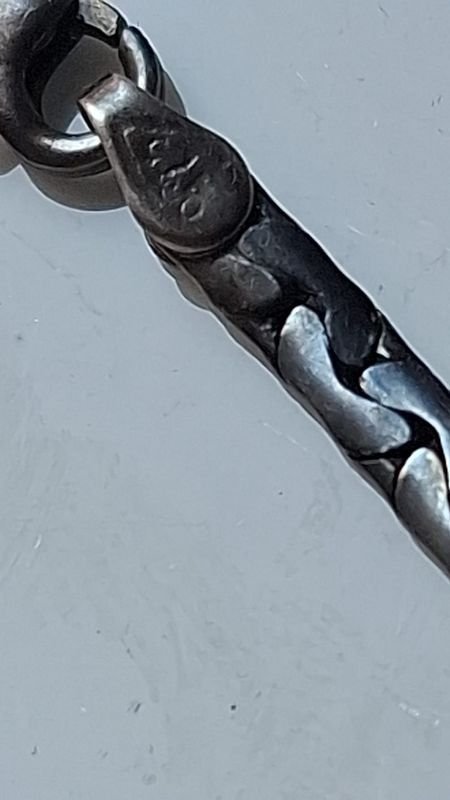Cadena de plata con anillos larga - imagen 3