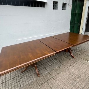 Juego de Comedor de Madera: Mesa Extensible y 10 Sillas Tapizadas Beige - imagen 23
