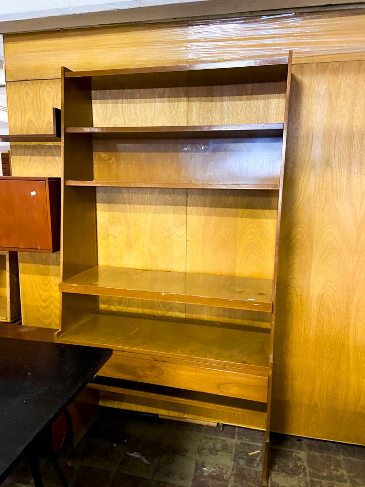 Estantería Modular de Madera Estilo Mid-Century