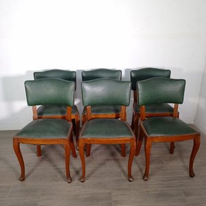 Juego de Comedor Francés: Mesa Extensible y 6 Sillas Tapizadas en Neoskai - imagen 4