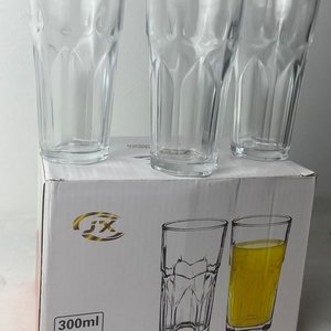 Juego de 6 Vasos de Vidrio Facetados 300ml - imagen 4