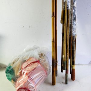 14 Tramos de Cañas de Pescar de Bambú y Red - imagen 1
