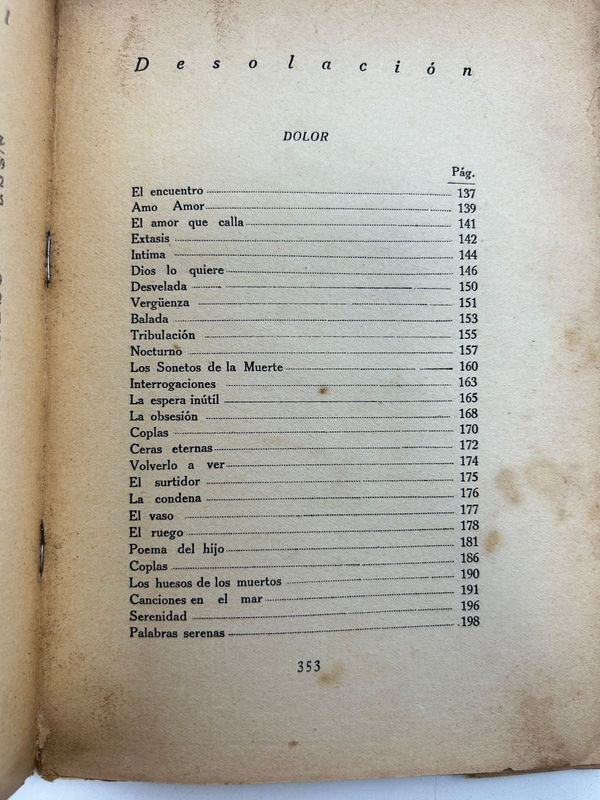 Libro de poesía de Gabriela Mistral, edición antigua con dedicatoria manuscrita - imagen 7