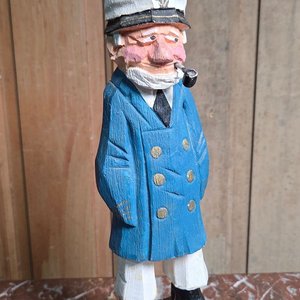 Figura Decorativa Capitán Marinero con Pipa en Pasta, 30 cm - imagen 2