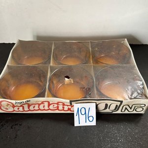 Juego de 6 Potiches de Vidrio Ámbar - imagen 2