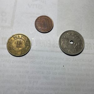 Lote de Monedas: 1 Centavo EEUU, 25 Centavos España 1937 y Cerro del Pichinango - imagen 2
