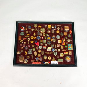 Marco con Colección de Pines Metálicos Variados - imagen 2