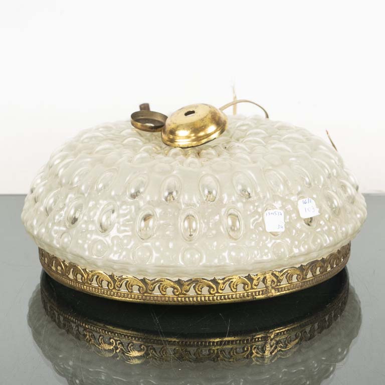 Lote siguiente: Luminaria de vidrio vintage años 60 - Medidas: 33x16cm