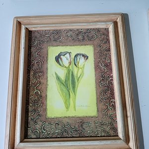 Lote de 4 Cuadros Decorativos con Flores - imagen 2